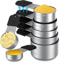 Magnetic Measuring Cups, Stainless Steel Kitchen Aid Cups Measuring set by Unknown