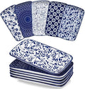 vancasso Selene Rectangular Dinner Plates 9.5"x5.6"Inch, Ceramic