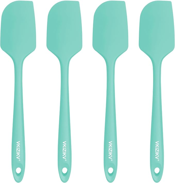 4 Pcs Silicone Spatula Set, 11.4 In, 600°F Heat Resistant Rubber Spatulas by Unknown