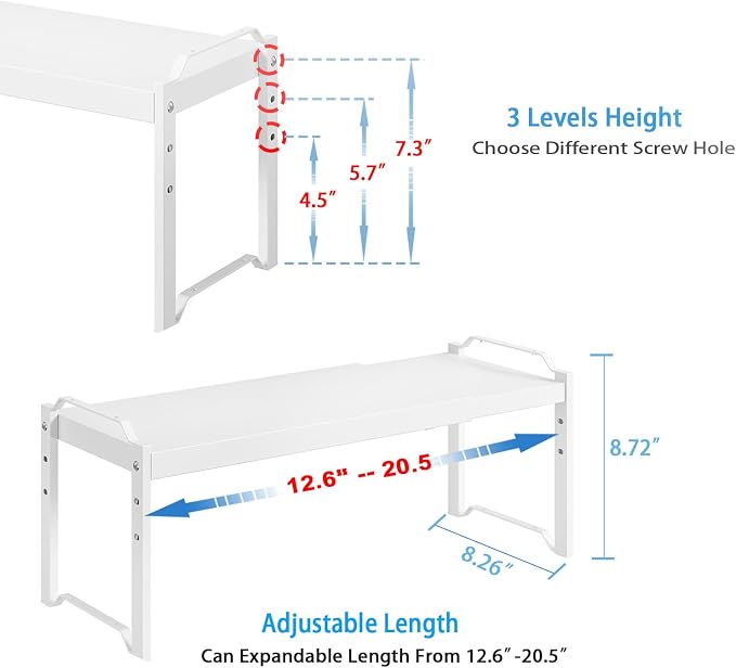 4 Pack Kitchen Cabinet Shelves Organizers, Kitchen Counter Storage Shelf Spice - Image 2