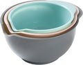 Set of 3 Mixing Bowls with Pour Spout-Nesting Design Saves Space by Cheeren