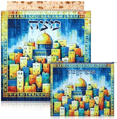 Mindsoft 2 Pcs Passover Afikoman Bags set Passover Seder Afikomen