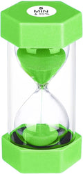 5 Minute Hourglass Sand Timer, Plastic Hexagon Hourglass Sand Clock 5 Min by YLTIMER
