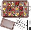 Brownie Pan with Dividers, Non Stick Brownie Baking Pan, 18 Pre-slice