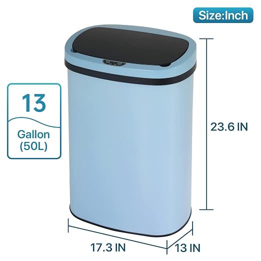 Dkeli Kitchen Trash Can for Bathroom Bedroom Home Office Automatic Touch Free - Image 7