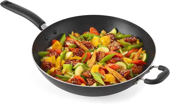 T-Fal Specialty Nonstick Woks & Stir-Fry Pan 14 Inch Oven Broiler Safe 350F - Image 2