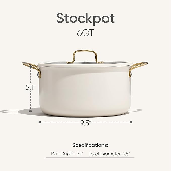 CAROTE 6QT Full Clad Tri Ply Stainless Steel Stock Pot - Image 2
