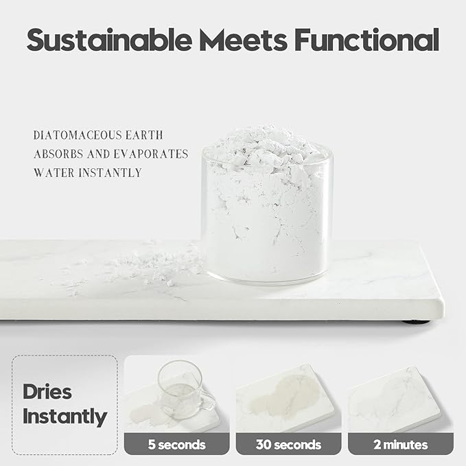 2PCS Water Absorbing Stone Drying Tray - Image 3