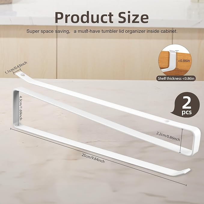 LveSunny Tumbler Lid Organizer, 2 Pack Cup Lid Organizer - Image 2