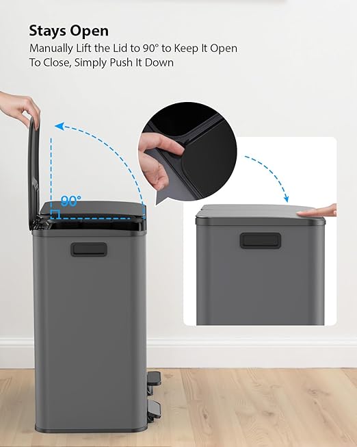 Lovewind Trash Can, 2 x 10.5 Gallon Garbage Can - Image 6