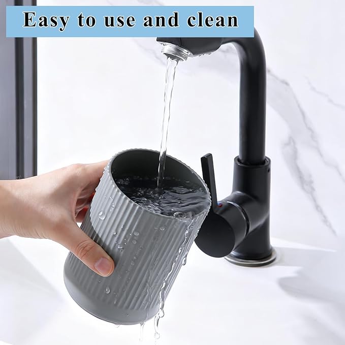 Kyraton Cooking Utensils Holder 2pcs, 360° Rotating Heavy Duty Plastic Kitchen - Image 5