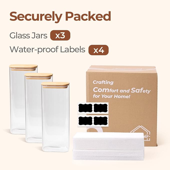 ComSaf 2.2 Qt Rectangle Glass Storage Containers - Image 8