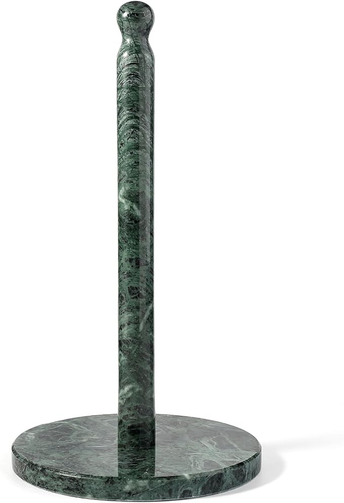Koville Italian Natural Marble Paper Towel Holder Countertop, Genuine Stone by Koville