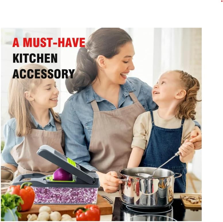 15-in-1 Vegetable Chopper and Spiralizer, Black
