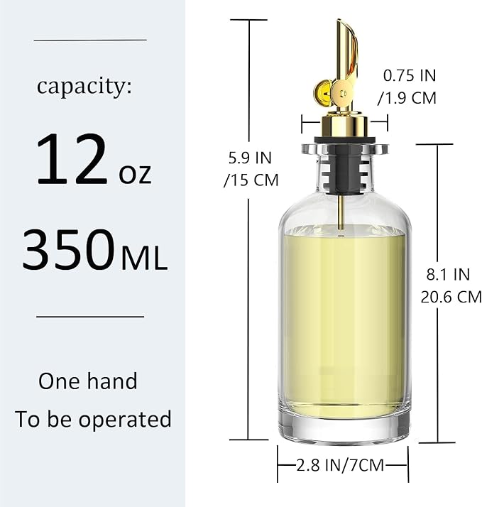 Pafusen 2 Pack Olive Oil Dispenser Bottle, 12 oz Oil Bottles - Image 4