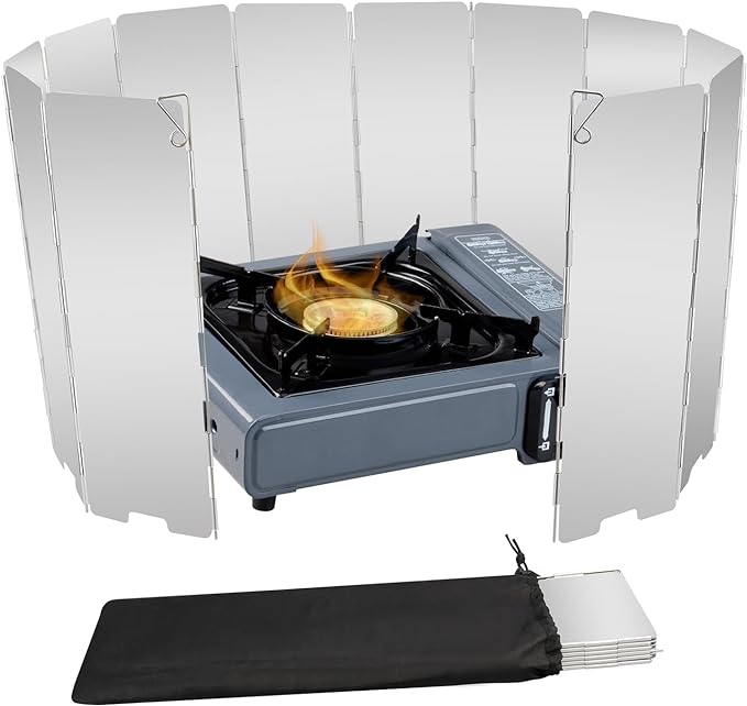 Stove Windscreen, 12 Plates Aluminum Stove Windshield by LFSEMINI