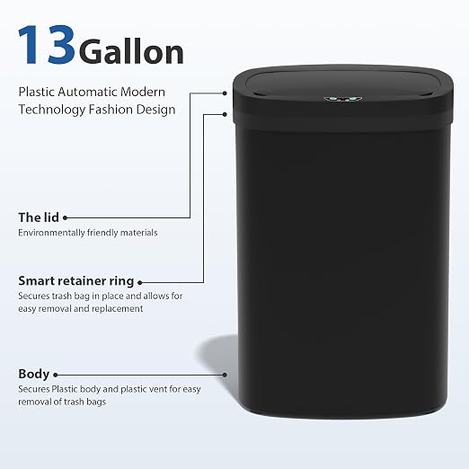 13 Gallon/50 L Kitchen Trash Can - Image 5