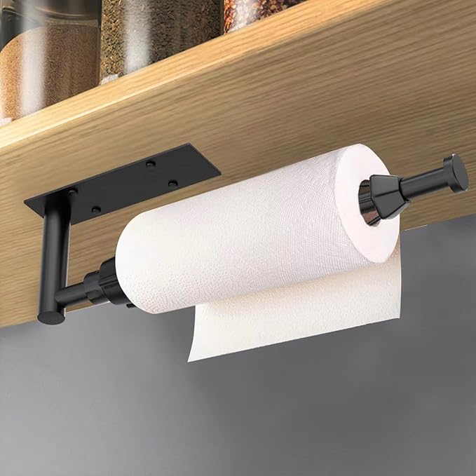 VAEHOLD Self Adhesive Paper Towel Holder Under Cabinet Mount, Wall Mounted - Image 4