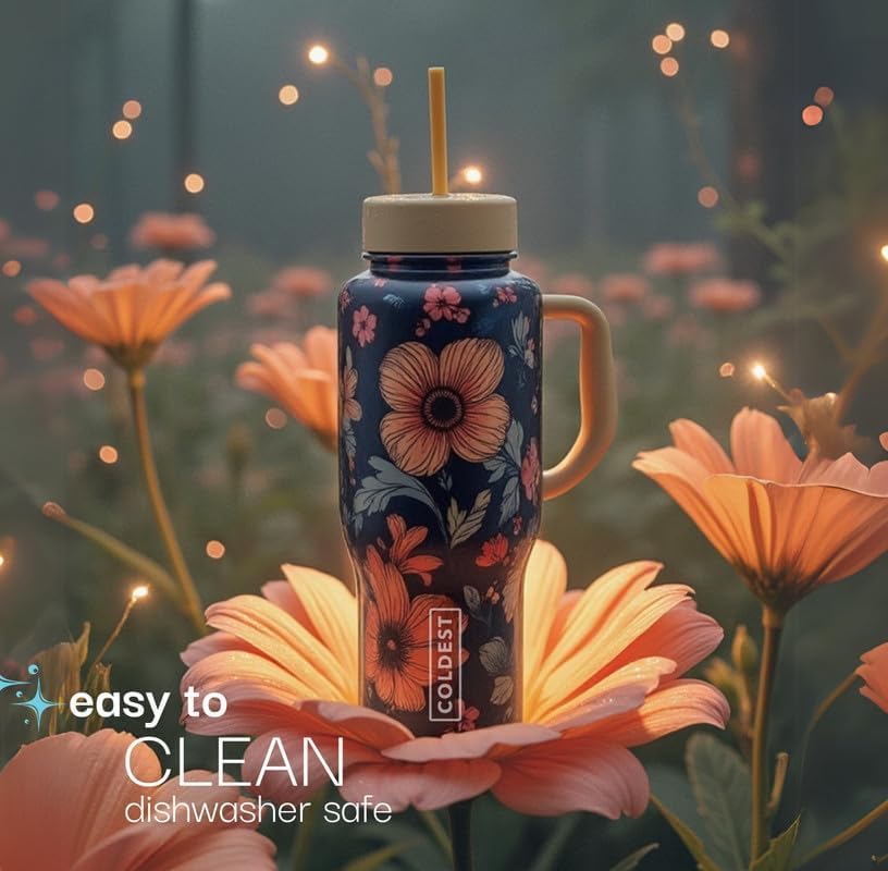 Coldest Tumbler with Handle and Straw, 100% Leak Proof Insulated