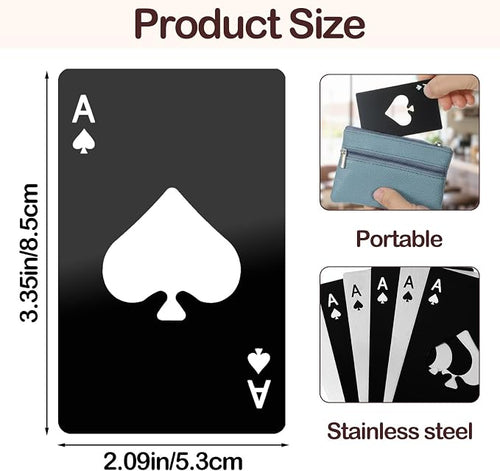 40Pcs Ace of Spades Bottle Openers, Poker Card Bottle Openers Portable - Image 2