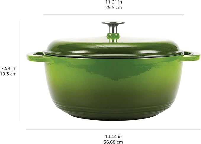 Amazon Basics Enameled Cast Iron Dutch Oven Pot - Image 4