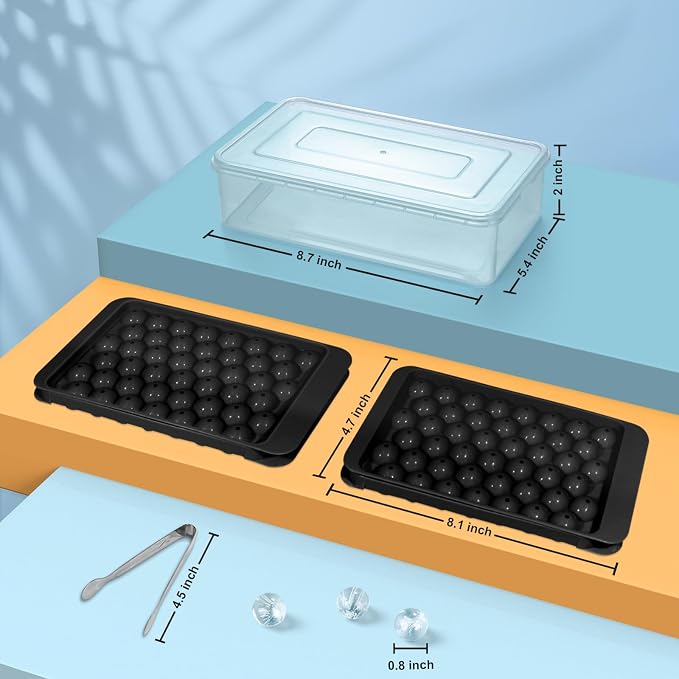 WIBIMEN Ice Cube Tray with Lid and Bin - Image 6