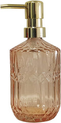Glass Soap Dispenser with Gold Pump, 15oz Liquid Hand Dispenser, Refillable by YYTSGG