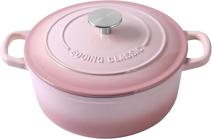 EDGING CASTING Enameled Cast Iron Covered Dutch Oven by EDGINGCOOKWARE