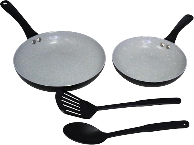 IMUSA Nonstick Ceramic Cookware Set 4-Piece 8in/10in, by VisitIMUSA