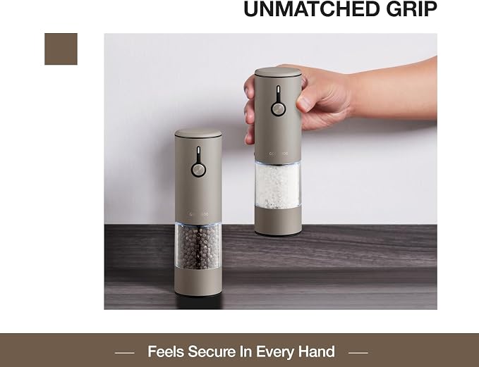 Stainless Steel Rechargeable Electric Salt and Pepper Grinder Set, USB Charging - Image 6