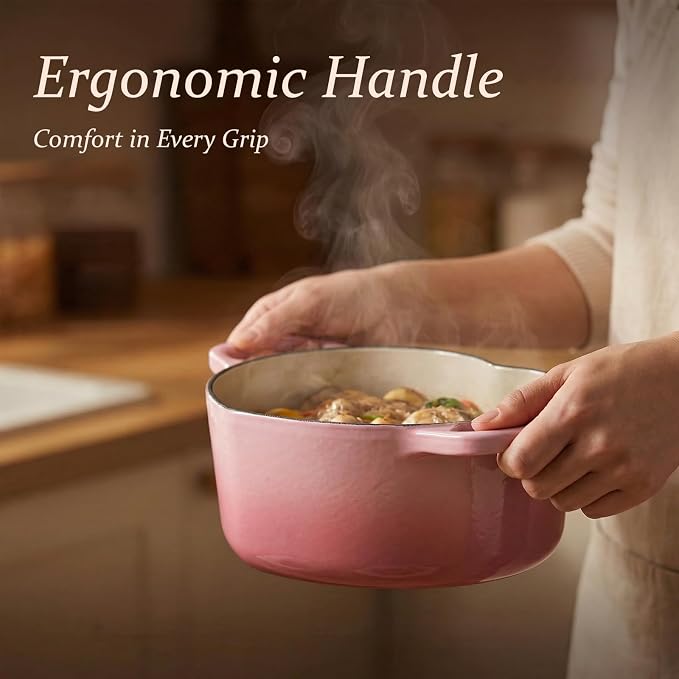 Overmont Enameled Cast Iron Dutch Oven - Image 5