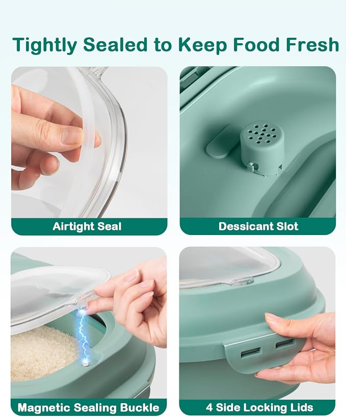 20-50 Lbs Food Storage Containers, Collapsible Rice Container - Image 3