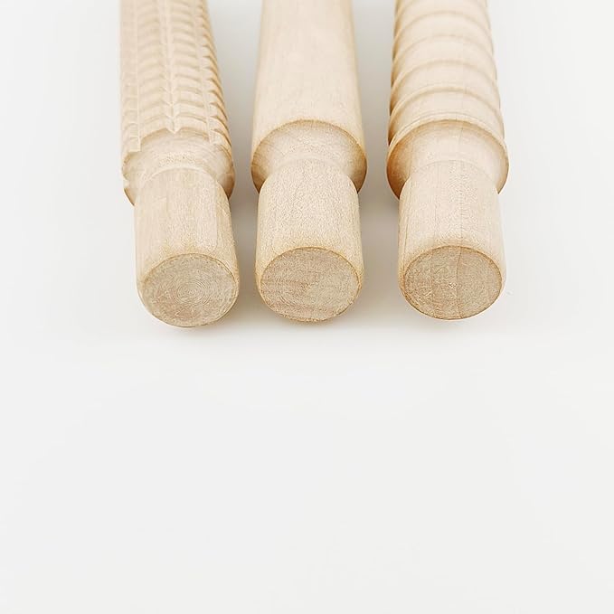 3 pcs 8 Inch Wood Rolling Pin, Arts and Crafts - Image 5