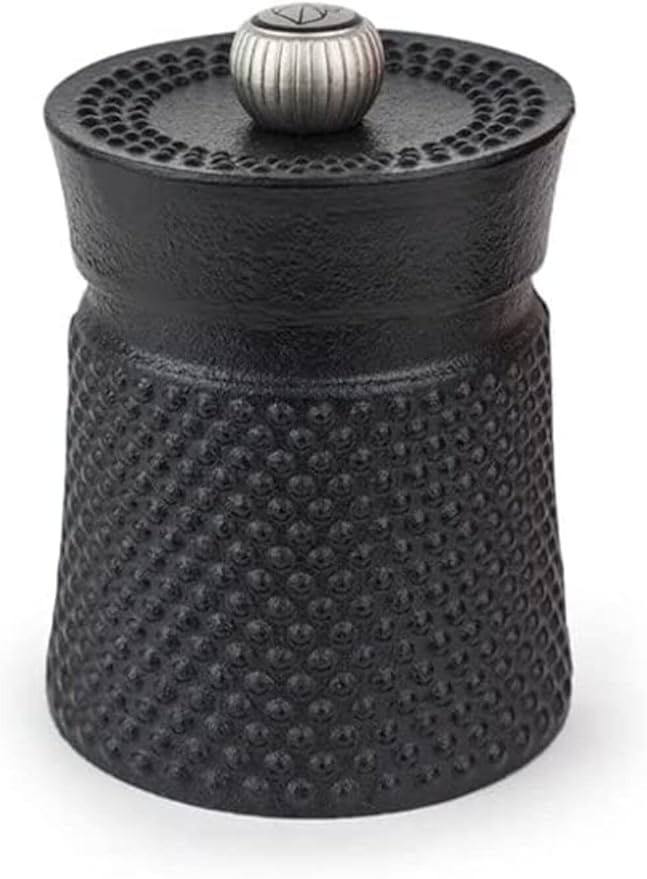 Peugeot Bali Black Cast-Iron Pepper Mill and Salt Cellar. - Image 4