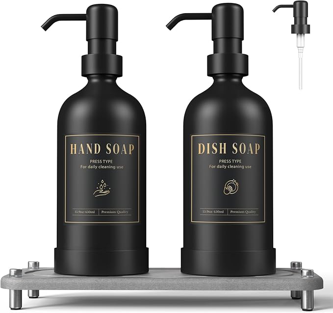 Luxspire Soap Dispenser Set, Hand Soap Dispensers by Luxspire