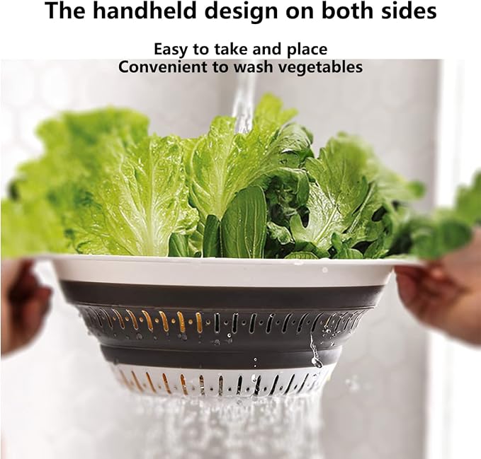 Collapsible Colander and Strainer, Silicone Strainer Colanders & Food Strainers - Image 6