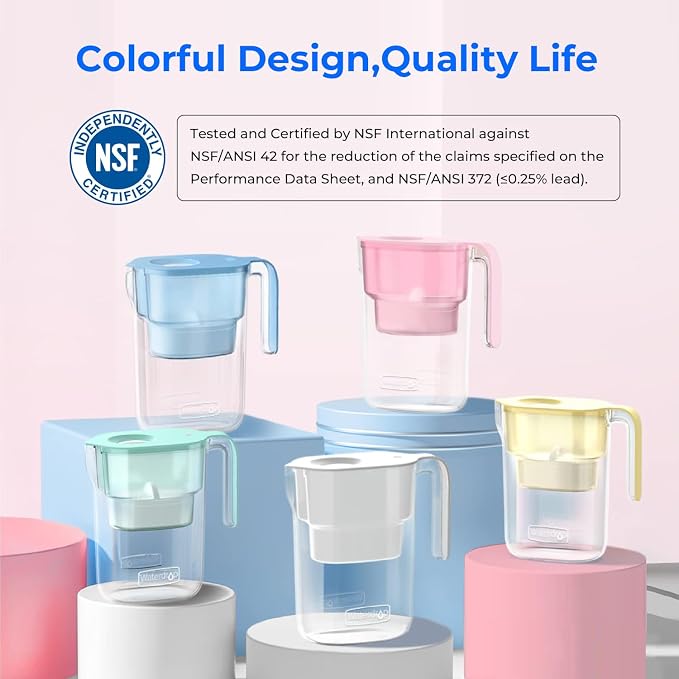 Waterdrop PT-05P Water Filter Pitcher, 7-Cup Capacity, NSF Certified, 5X Longer - Image 8
