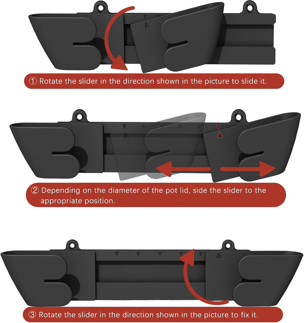 Adjustable Universal Pot Lid Holder Organizer - Upgraded Patented Pan
