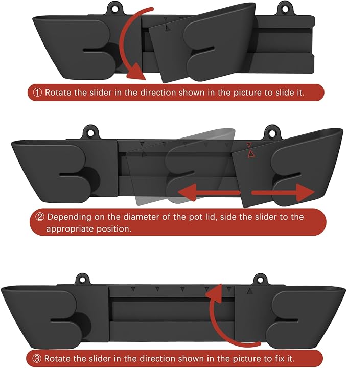 Adjustable Universal Pot Lid Holder Organizer - Image 2