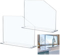 Vesici 2 Pcs Clear Acrylic Sink Splash Guard Freestanding Panel Barrier by Vesici