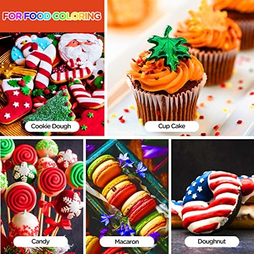 Food Coloring Liquid Set - 12 Vibrant Color Food Grade, Food Coloring