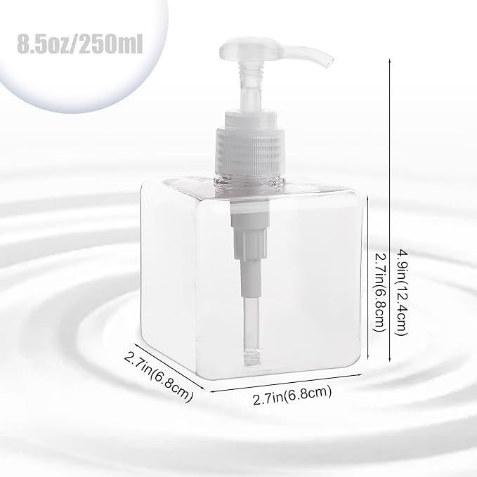 Pump Bottle, Refillable Plastic Empty Lotion Soap Dispenser Liquid Container - Image 6