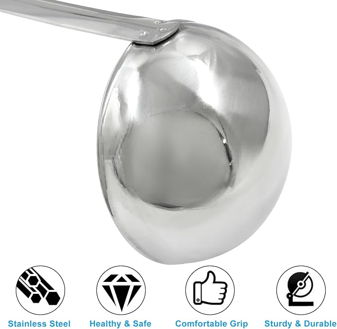 Piutouyar 3 Pcs 4 oz Soup Ladle Set, Stainless Steel Ladle - Image 3