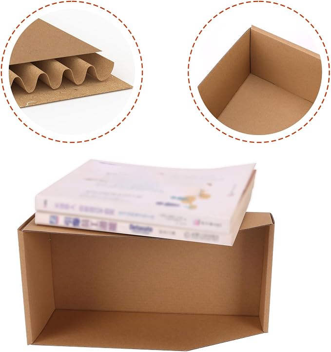 ZBEIVAN Corrugated Cardboard Storage Bins, 35 Packs - Image 5