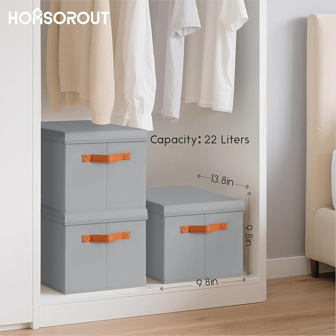 Homsorout Storage Bins with Lids - Image 3