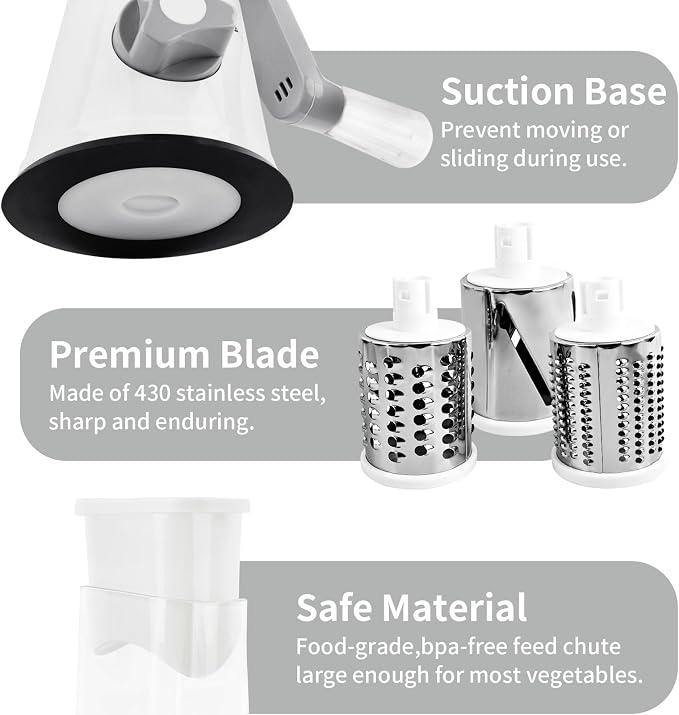 Rotary Cheese Grater, Manual Cheese Shredder - Image 5