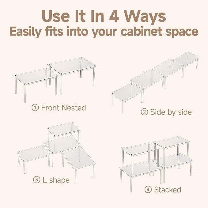 Clear Kitchen Cabinet Organizer, Acrylic Shelves - Image 8