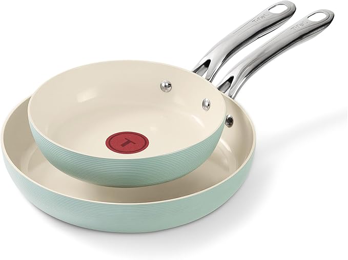 T-Fal Inspire Ceramic Nonstick Frying Pan 2-Pc Set, Oven Broiler Safe up to by T-falbrand