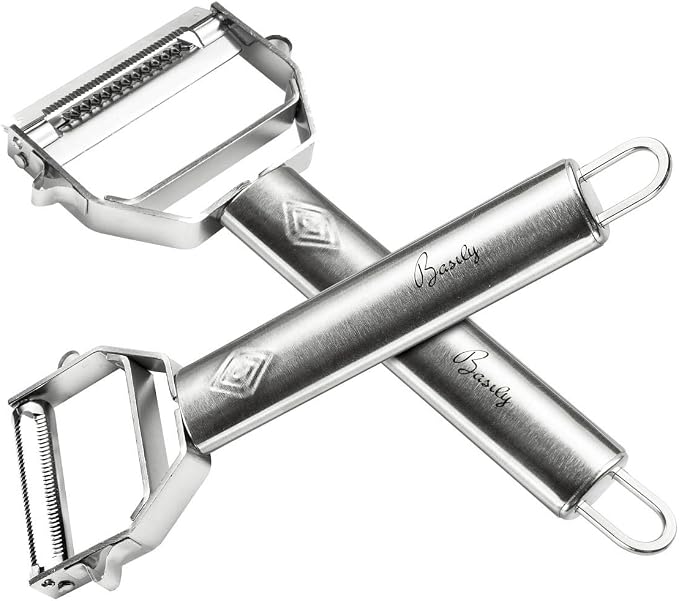 Basily Premium Julienne and Serrated Stainless Steel Peeler - Image 4