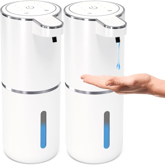 2 Pack Automatic Soap Dispenser Touchless, Liquid Hand Soap Dispenser 12.8oz by MTYGK